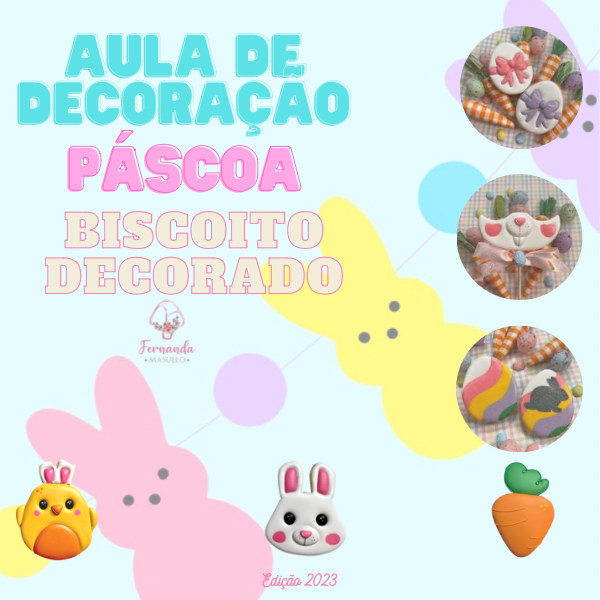 Aula Decoração de Biscoitos de Páscoa 2023