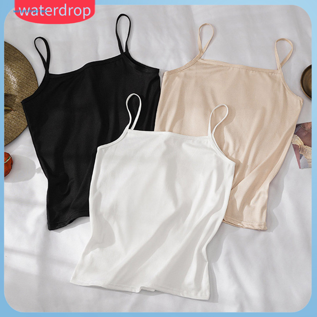 Women’s Sleeveless Sling Vest Top Square Neck Breathable Quick-dry Summer Camisole High Elastic Bottoming Shirt for Ca