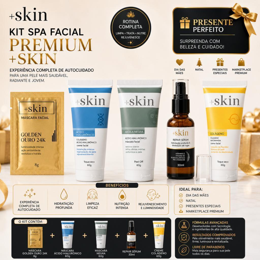 Kit Spa Facial Premium +Skin (5 Itens)