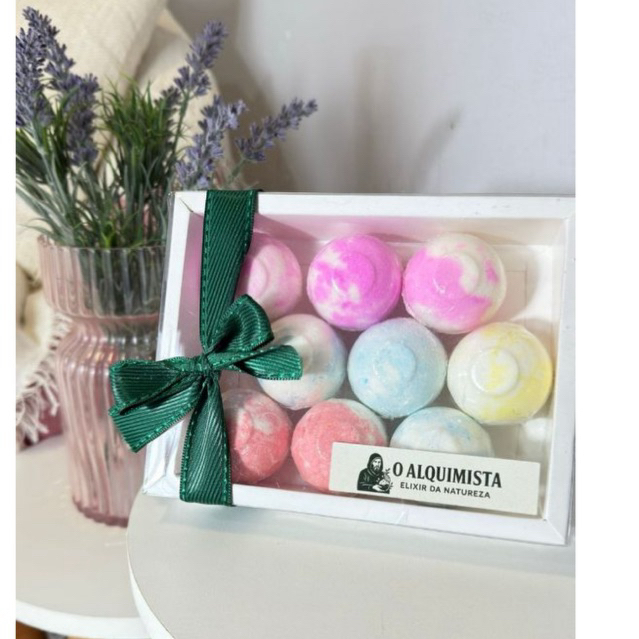 Kit 8 Esferas Efervescentes - Relaxamento - Escalda Pés - Spa - Bath Bomb - Autocuidado - Skincare - Pedicure