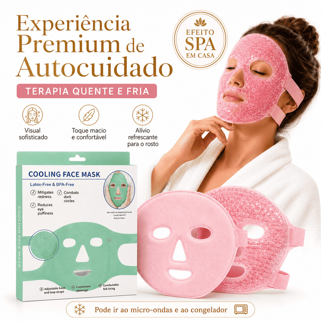 Máscara Facial Premium Gel Quente e Fria Spa Relaxante