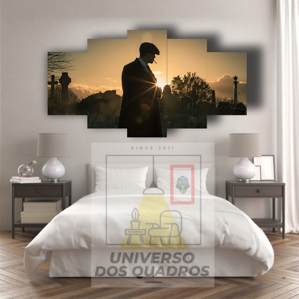 Quadros Decorativos  Peak Blinders 003 Mosaico 5 Peças Mdf 3 Mm