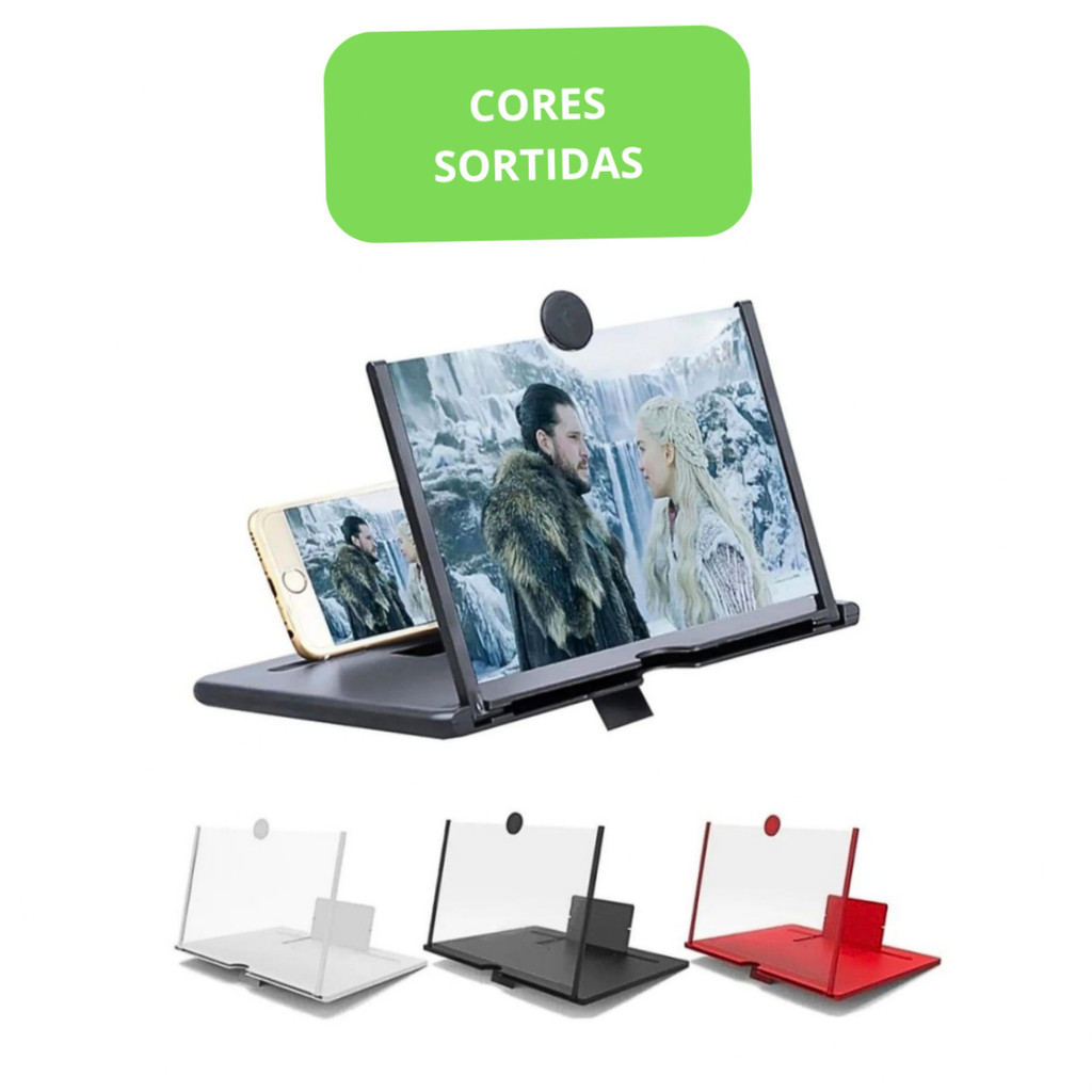 Lupa Ampliador De Tela 10 Polegadas Celular E Tablet - (Cores Sortidas)