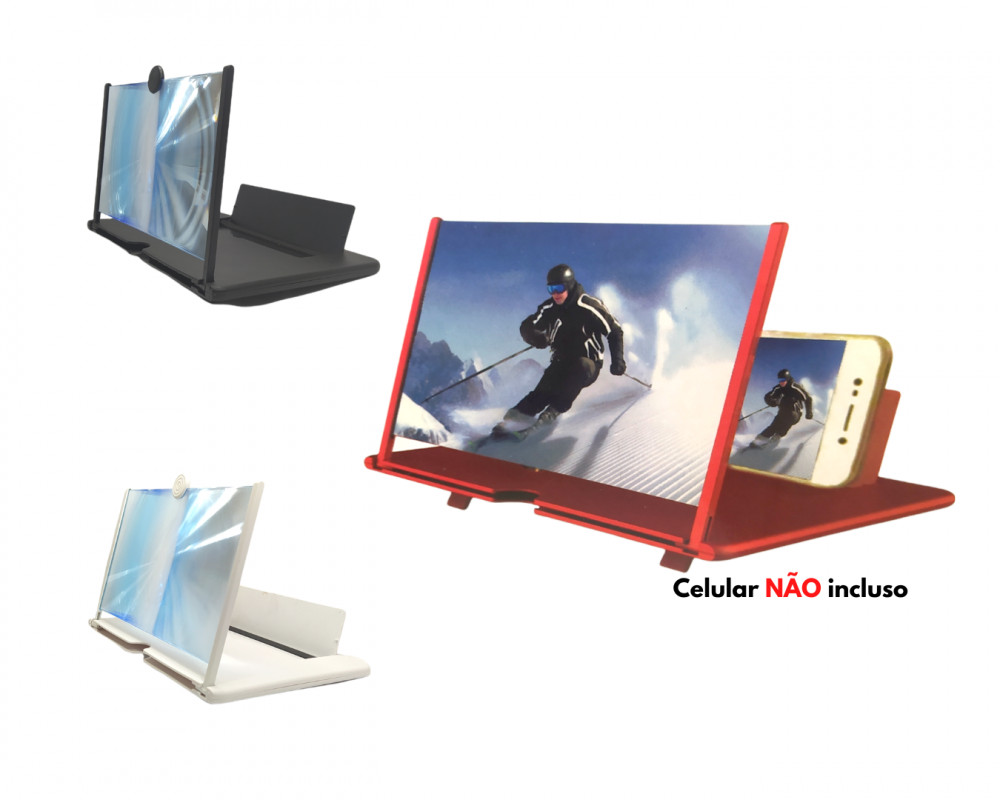Ampliador de Tela 12” para Celular e Tablet HD 3D Zoom Unive