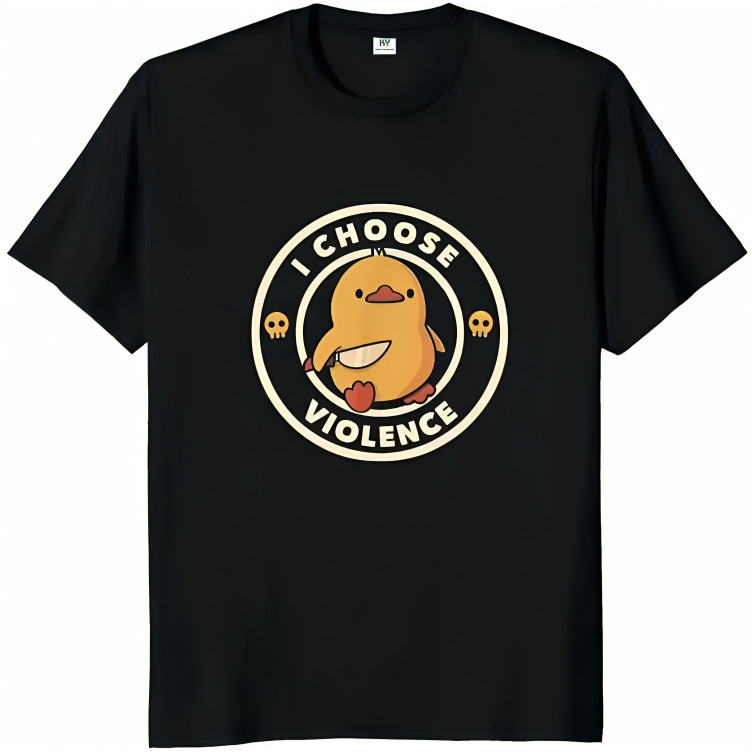Camiseta Casual O-Neck camisa, Engraçado Pato Humor Slogan Streetwear, Engraçado, Unisex