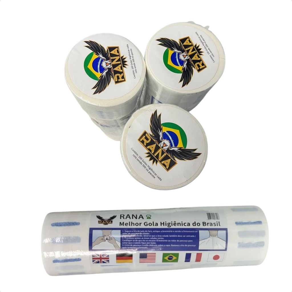 Kit 3 Golas Higiênica Descartável Pescoço Barbeiro Barba Neck Paper Descartáveis Cabeleireiro