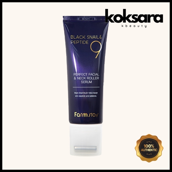Farmstay Black Snail & Peptide 9 Perfect Facial & Neck Roller Serum 100ml