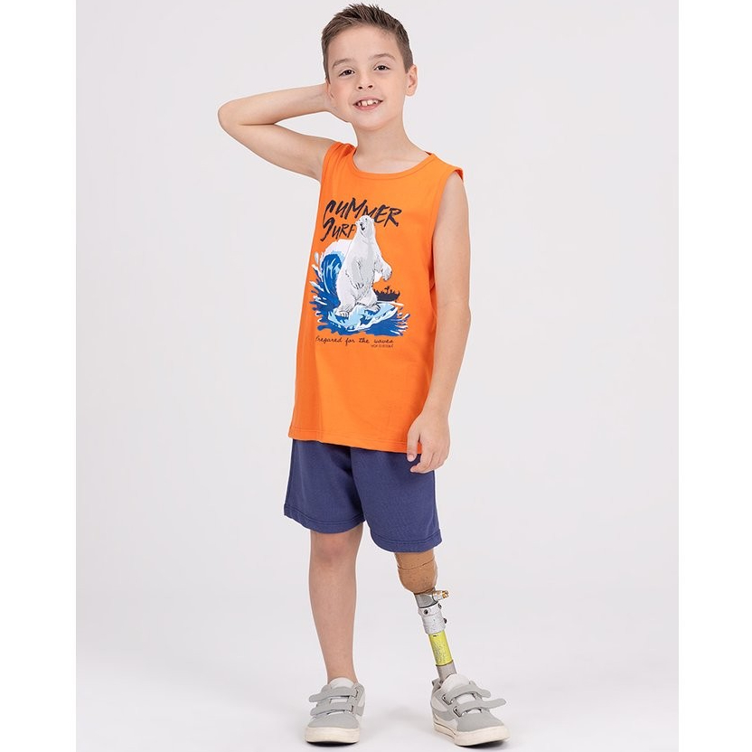 Conjunto Regata Infantil Summer Surf Laranja