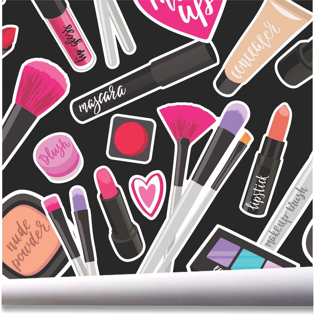 Papel De Parede Esmaltaria Maquiagem Estética Batom A594