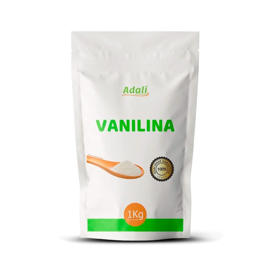 Vanilina Sabor Baunilha 1kg Adali Aromatizante Concentrado em Pó