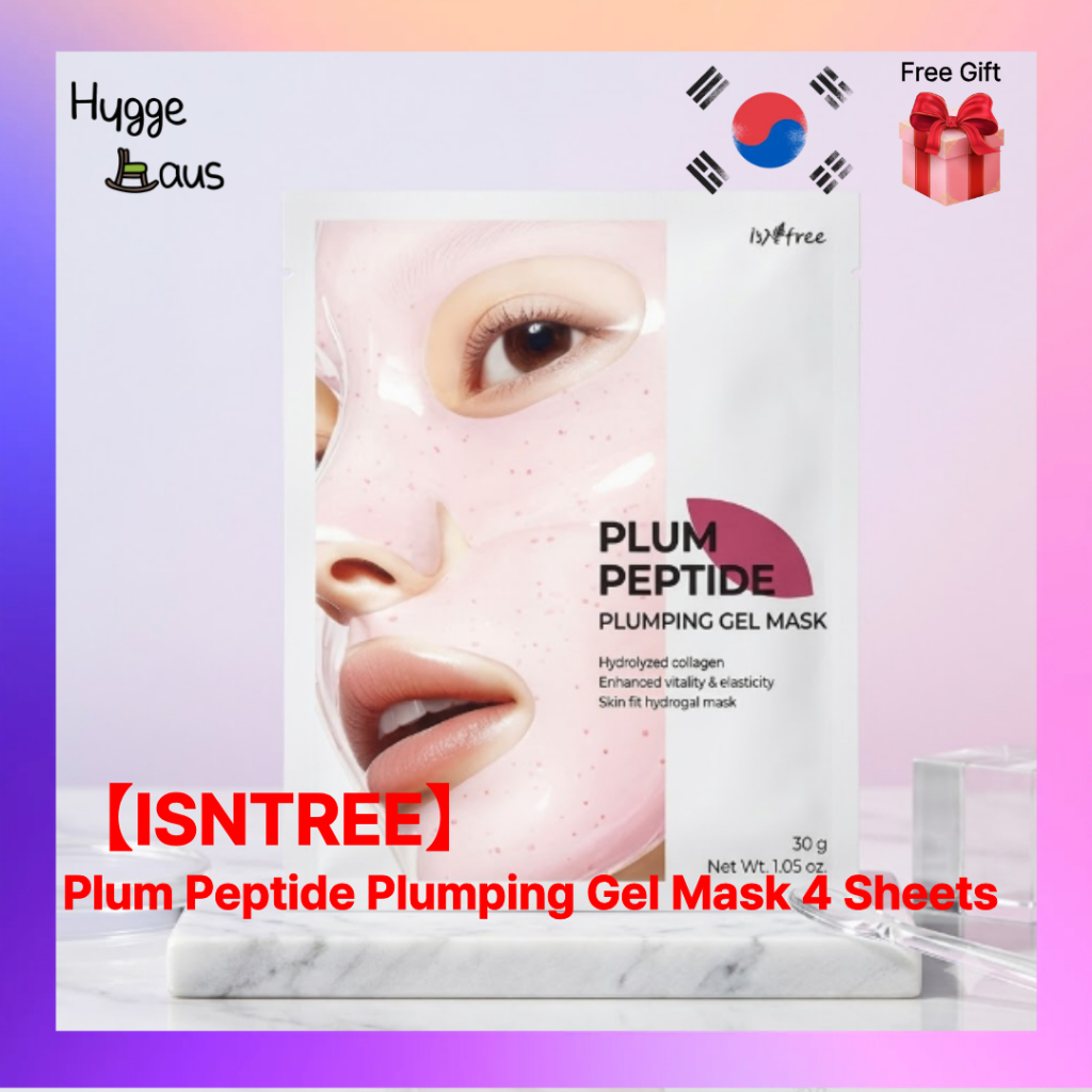 Máscara De Gel Plumping Com Peptídeo De Ameixa ISNTREE 4 Folhas Hidratante Reafirmante De Hidrogel De Colágeno