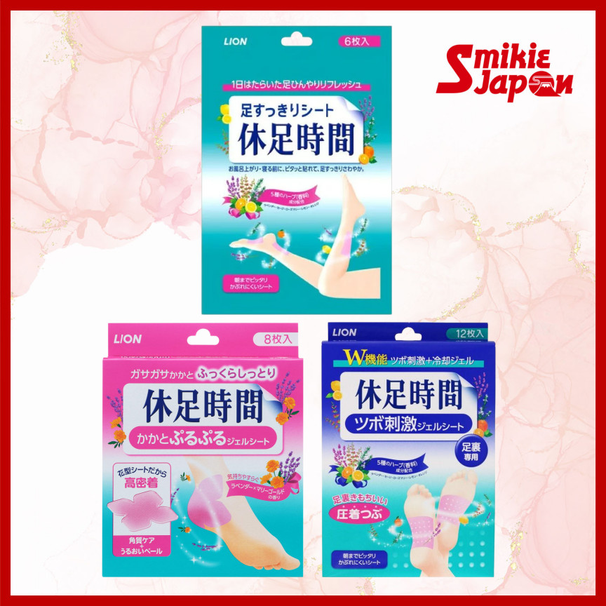 LION kyusokujikan Folha Refrescante Para Pés 18 Folhas)/De Gel Aumentar O Calcanhar E Joelhos (8 Unidades De Acupressão Sola (12) Direto Do Japão