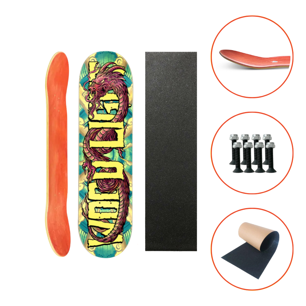 Kit Shape Marfim Dragon Blue + Lixa Emborrachada + Parafusos Wood Light