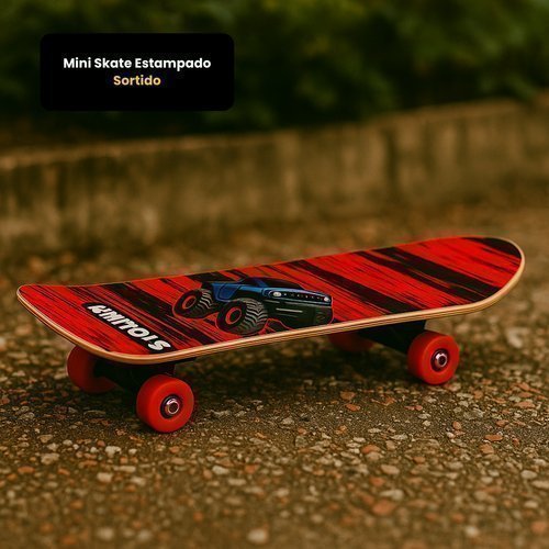 Skate Infantil Estampado Shape Resistente Criança Iniciante Brinquedo Estampas Sortidas