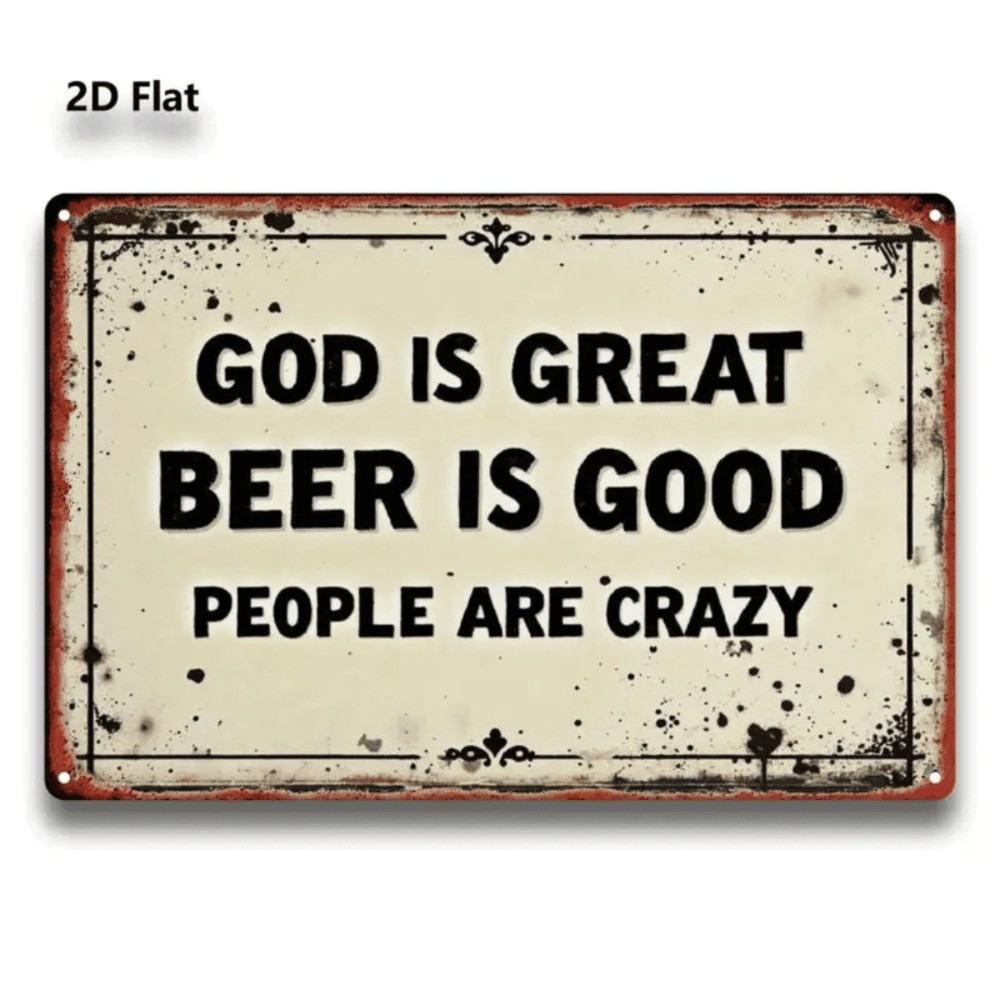 CIFbuy Beer Lover Placa De Parede De Metal 12x16 Polegadas Bar Man Cave Gift