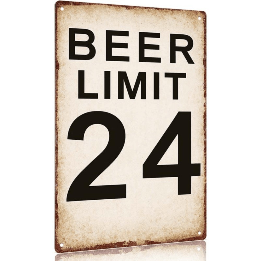 CIFbuy Beer Limit 24 Retro Alumínio Sign Bar Wall Art Man Cave Gift