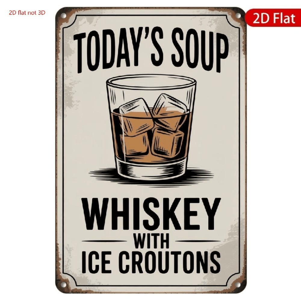 CIFbuy Sinal De Parede De Metal De Uísque Engraçado 6x12 Pol . Bar Man Cave Gift