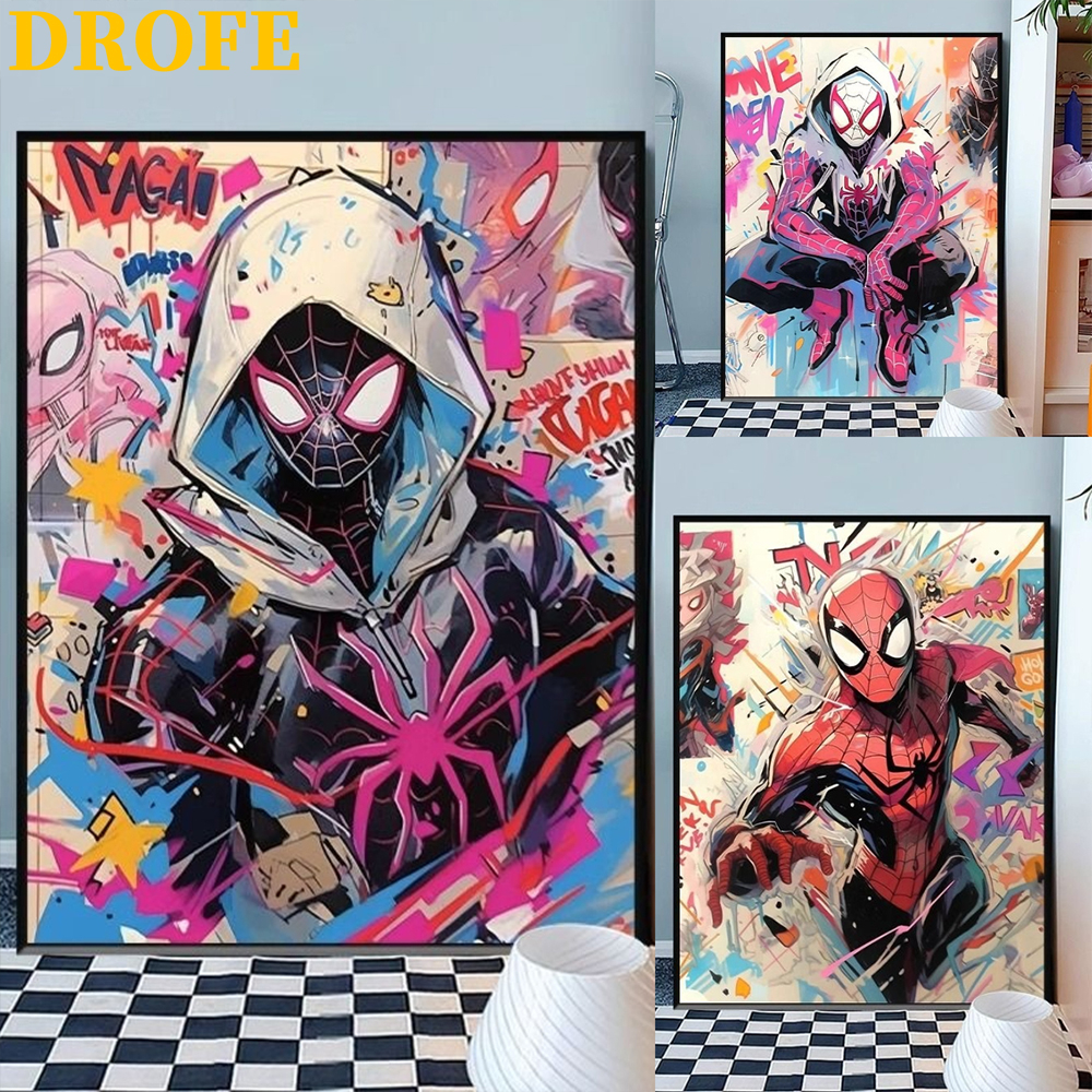 DROFE-Pintura Por Número-Aranha-Man-diy Números-gift-30 × 40cm 40 50cm