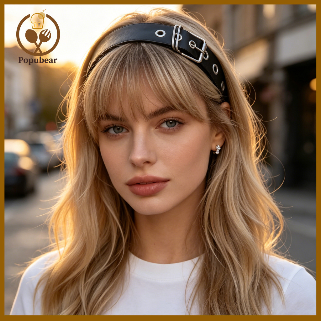 Comfortable Hairband Handmade Punk Faux Leather Hair Hoop with Buckle – Headband for Parties Photos and Gifts Stylish