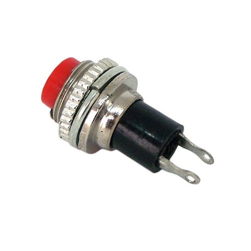 Kit 5 Peças- Chave Push Button Ds-314 Na Sem Trava Vermelha