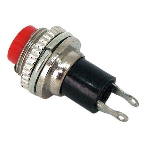 Kit 50 Peças- Chave Push Button Ds-314 Na Sem Trava Vermelha
