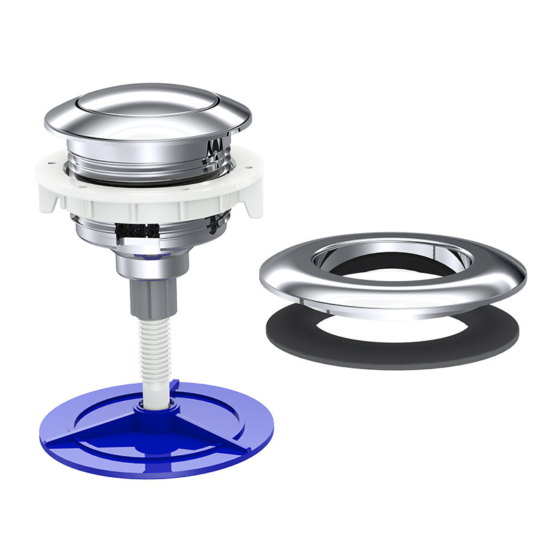 Botao p/ caixa acoplada acionamento superior 38mm para castelo (cromado)