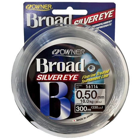 Linha de Monofilamento Nylon Broad Owner Silver Eye 300 Metros - 0,50mm - 18.0Kg - 40lbs (56114)