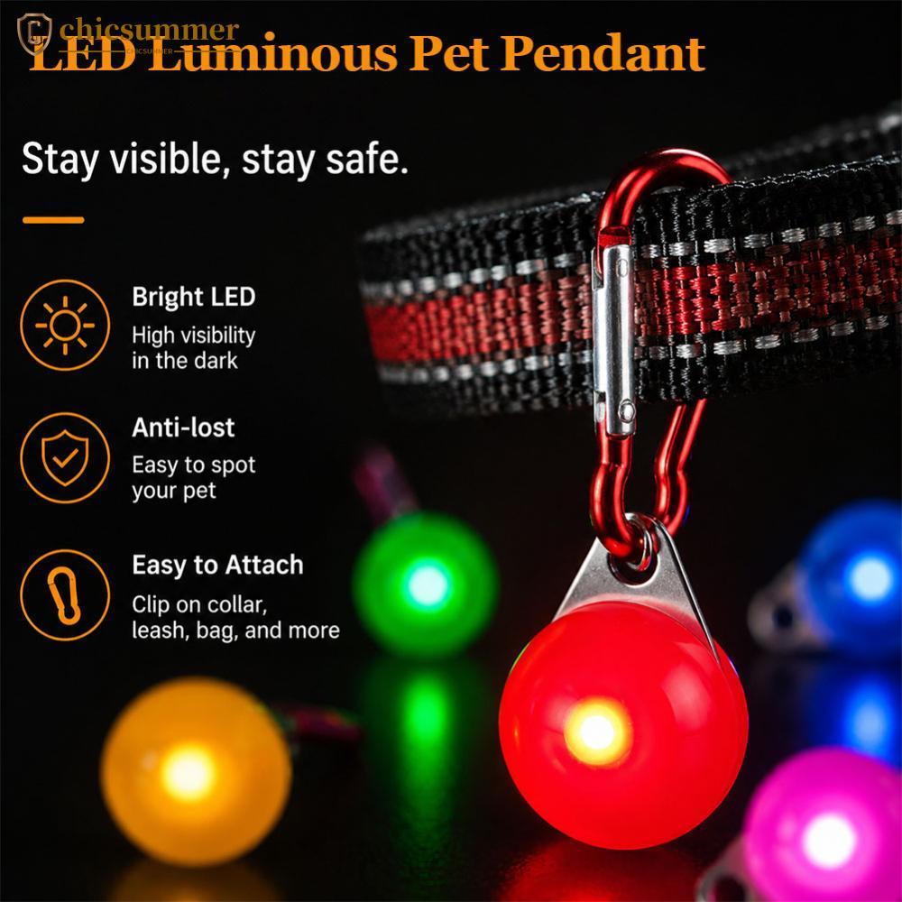 CHICSUMMER LED Clipe De Luz Para Cachorro Na Coleira 3 Modos De Segurança Piscando Noturna Brilho Pingente Animais De Es