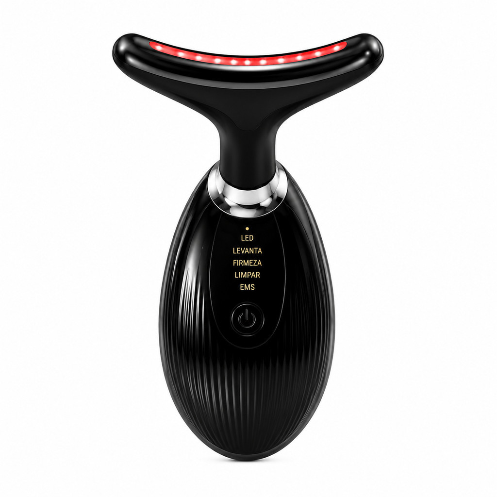 Massageador LED Facial Pescoço Firmeza e Lifting