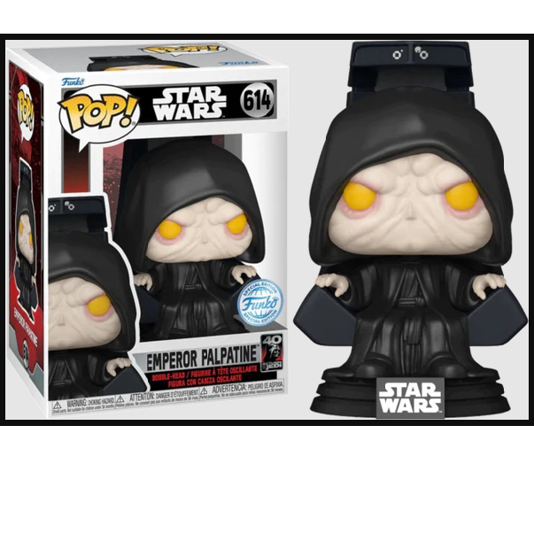 FUNKO POP STAR WARS RETURNE OF THE JEDI 40TH EMPEROR PALPATINE*EX*614 NOVO ORIGINAL