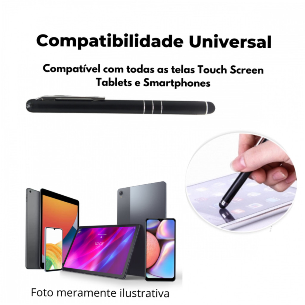 Caneta Touch Screen Stylus Universal Para Tablet e Celular - (Cores Sortidas)