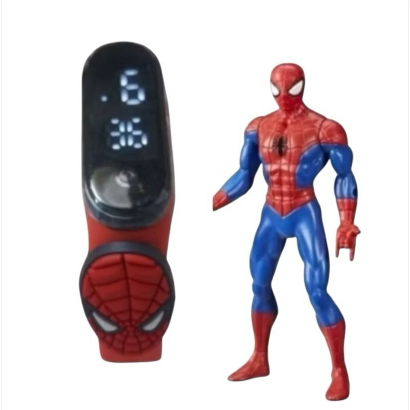 Kit1 boneco 1homem aranha com relógio prova d'água
