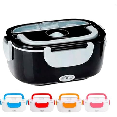 Marmita Elétrica Portátil Bivolt  Com tomada 110/220v e plugue de carro 12/24V. (CORES)
