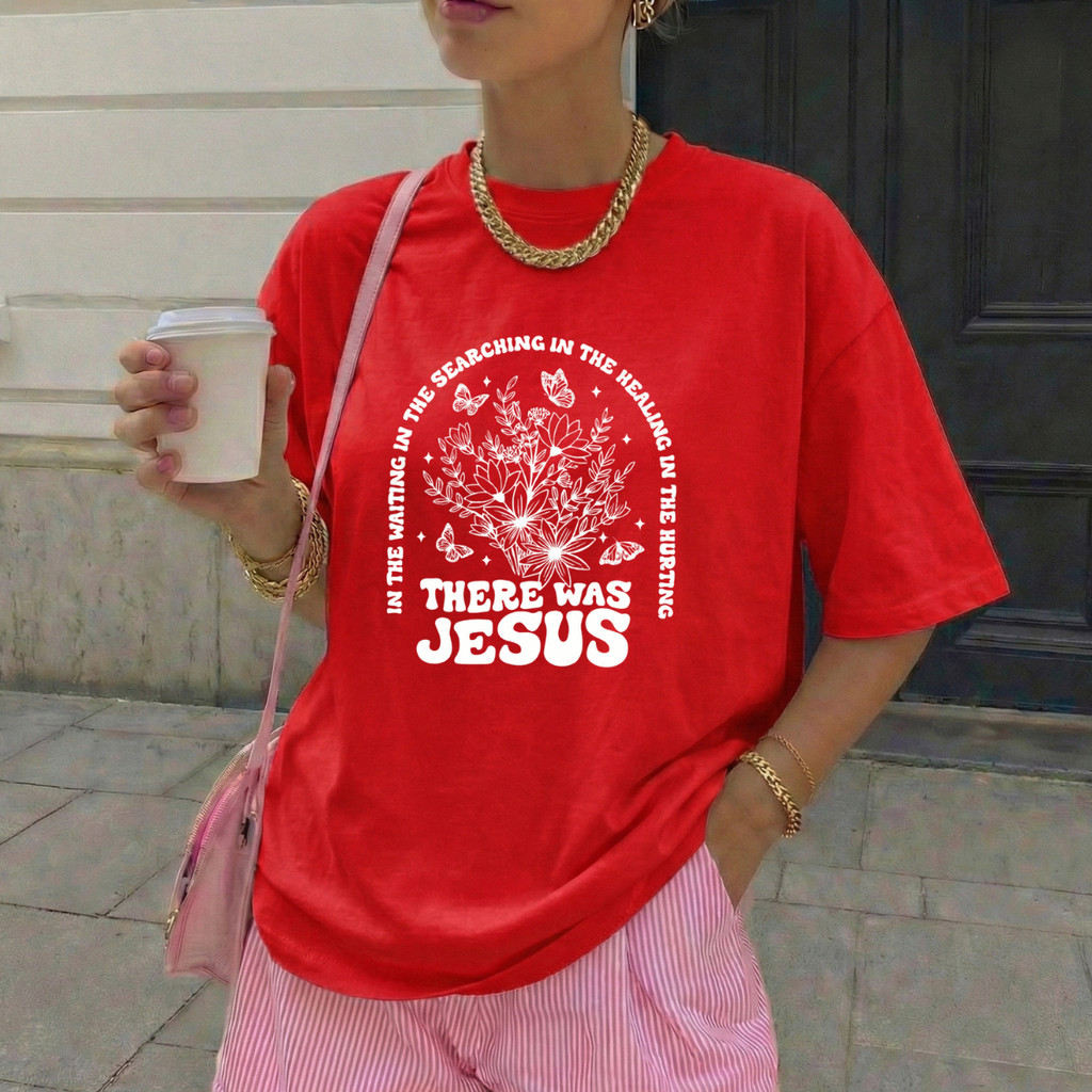 Camiseta T Shirt Cristã There Was Jesus Look Casual Trend