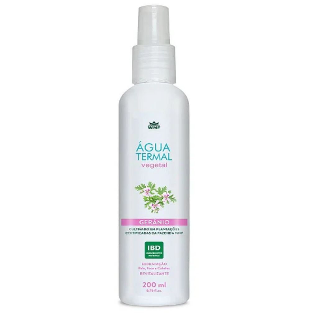 Água Thermal Facial Hidratante Corpo E Rosto Gerânio 200ml Wnf