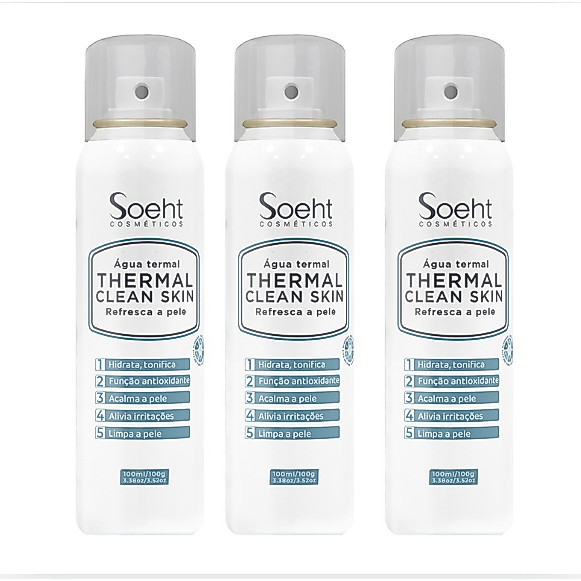 ÁGUA THERMAL SEM GÁS 100ml - THERMAL CLEAN SKIN