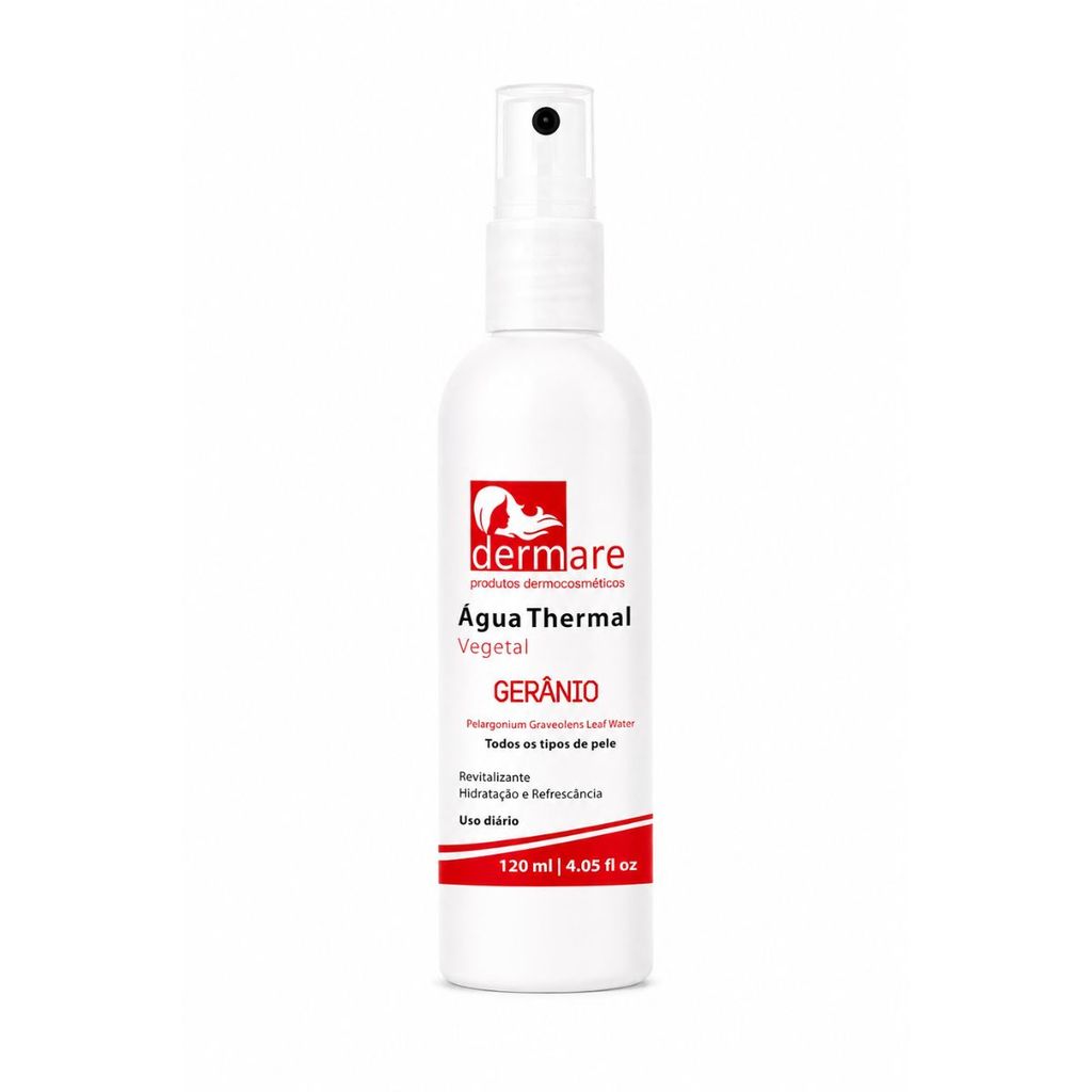 Água Thermal Vegetal Gerânio Dermare 120ml Hidratante Facial