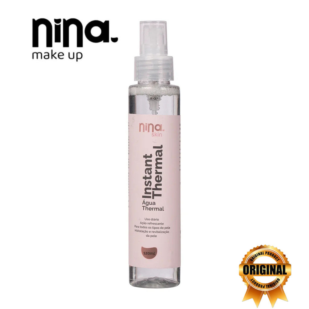 ÁGUA THERMAL NINA MAKEUP INSTANT 120ML  Efeito Hidratante