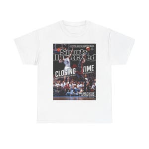 Camiseta Masculina Feminina Oversized Estampa Sports Illustrated Closing Time, T-shirt Streetwear Basquete Retrô