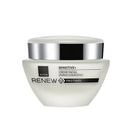Creme Facial Renew Sensitive+ Duplo Colageno Protinol Antissinais que Acalma e fortalece a Pele