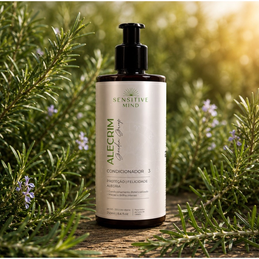 Condicionador Alecrim Sensitive Mind 250ml Fortalecedor Hidratante Proteção e Crescimento Capilar Cabelo