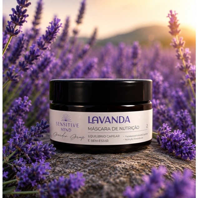 Máscara Capilar Lavanda 250g Nutrição Hidratação Brilho Fortalecimento Tratamento Cabelo Sensitive Mind
