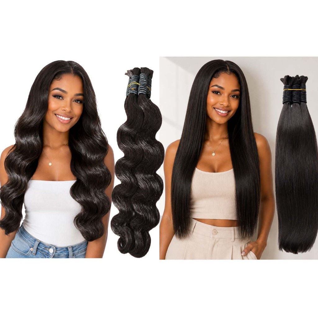 Cabello Humano  100% Natural Extensiones Suave, Longitud 55cm 65cm Cabelo liso/cacheado 1PCS Color Negro Natural