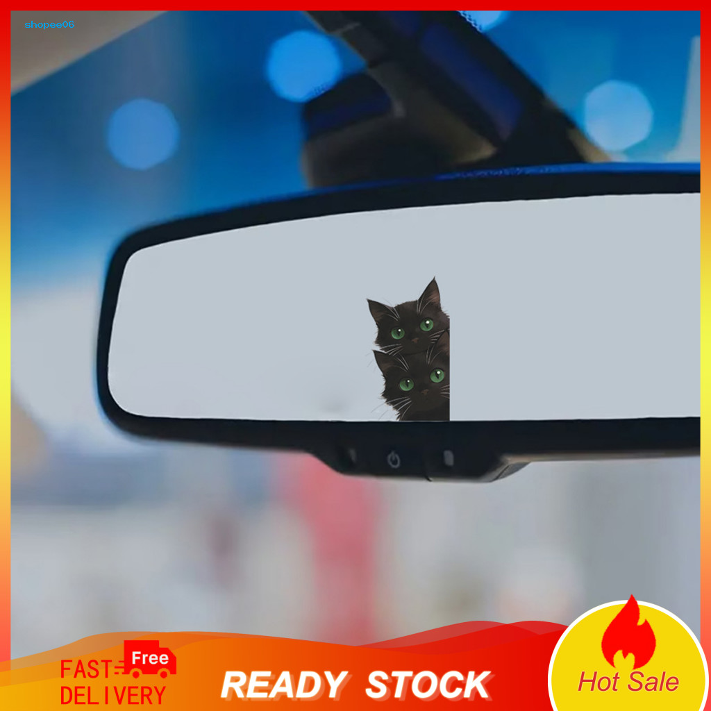 Personalized Car Decal Waterproof Black Cat Sticker Self-adhesive No Trace Pvc for Windows Mirrors Trunks – Funny Auto