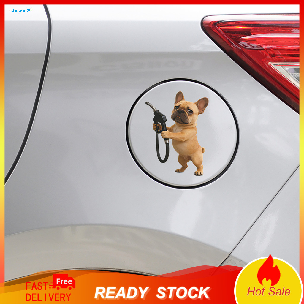 Cute Animal Sticker Fuel Cap Waterproof Car Fun Dog Cat Mouse Decal for Cars Windows Tailgate Self-adhesive Durable Perf