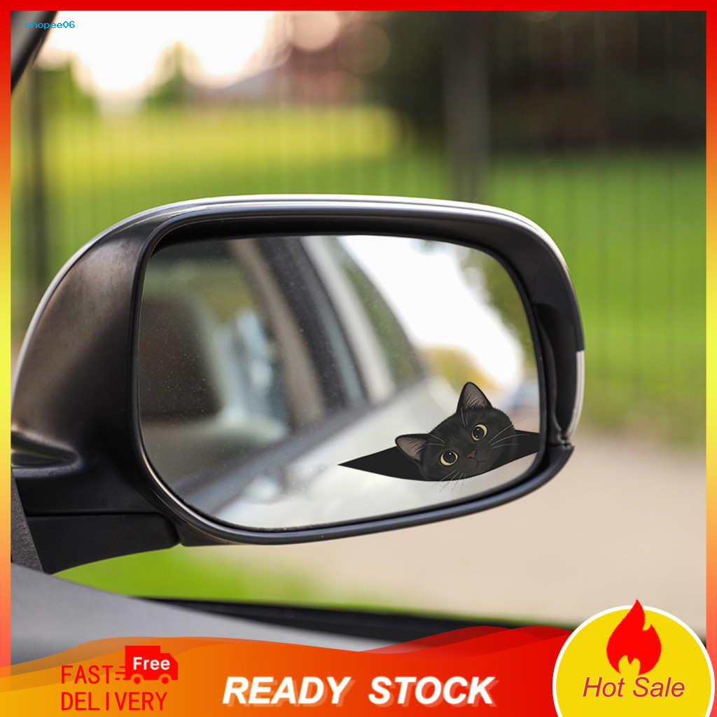 Sun-proof Wall Sticker Waterproof Pvc Car Self-adhesive Traceless Auto Decal with Cute Kitten Design for Fuel Tank Caps