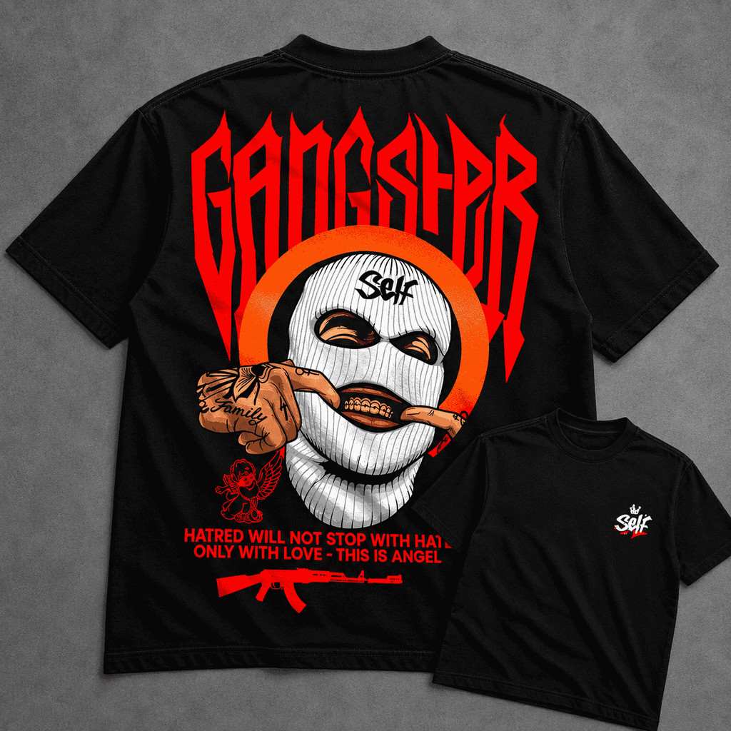Camiseta Self Gangster Style StreetWear Hatred Will Not Stop With Hate Anymore Only With Envio Imediato
