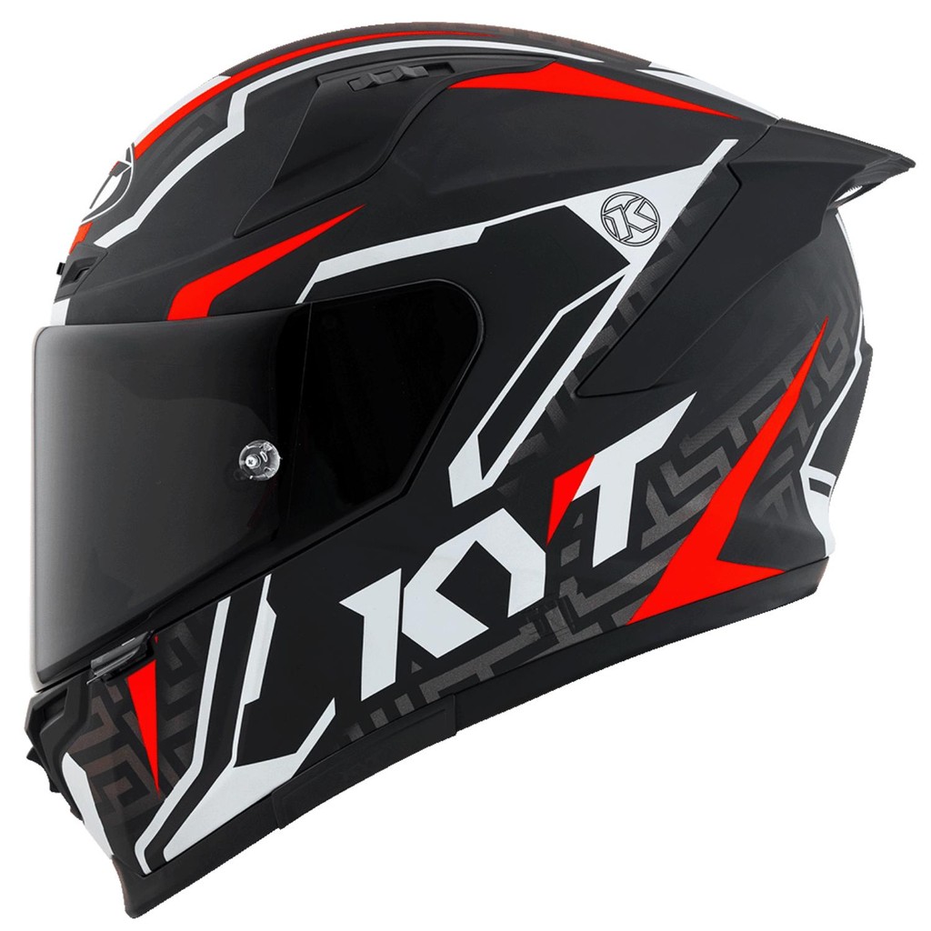 Capacete KYT Striker Asphalt Vermelho Oculos Moto Esportivo