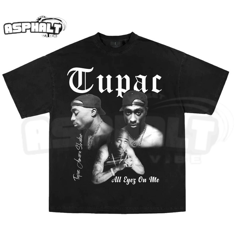 Camisa Streetwear Tupac  Hip Hop Premium - Camiseta 100% Algodão Fio 30.1 - Envio Mais Rápido do Brasil! - Asphalt Vibe