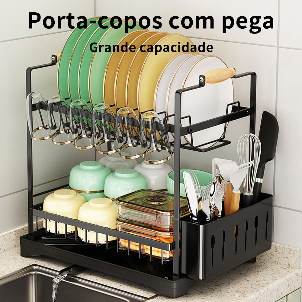 Tigelas e pratos rack Grande capacidade Asphalt tigela rack Aço inoxidável Prateleira para pratos Escorredor de Louças